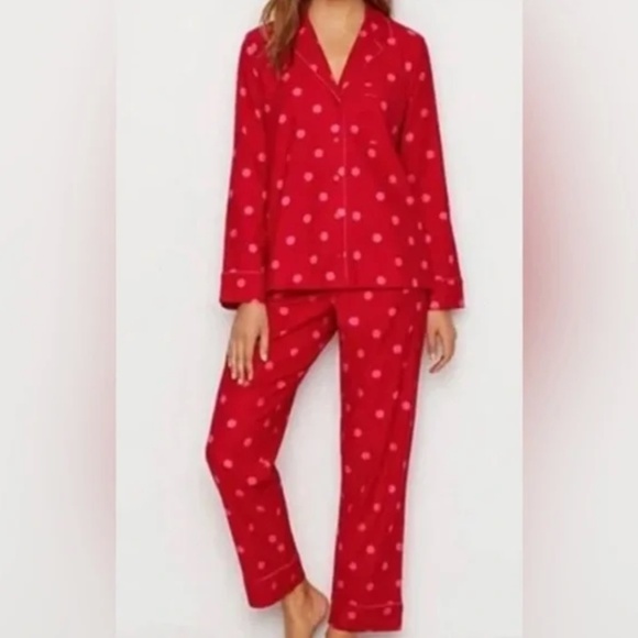 Kate Spade Red and White Polka Dot Pajama Set - Picture 1 of 9